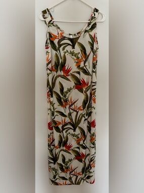 2 Dye 4 - Tropical Bird of Paradise Print Dress - Size Large
